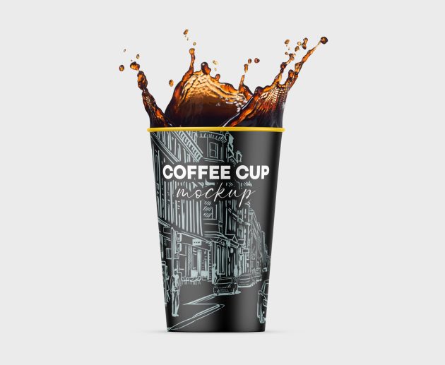 Free Coffee Cup Packaging PSD Mock Up