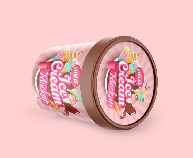 Free ice cream cup mockup