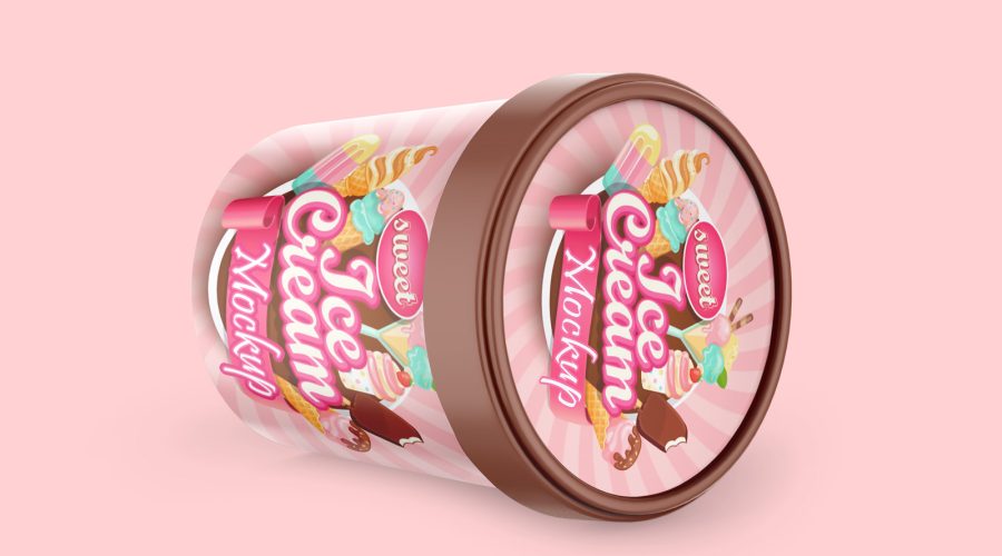 Free ice cream cup mockup
